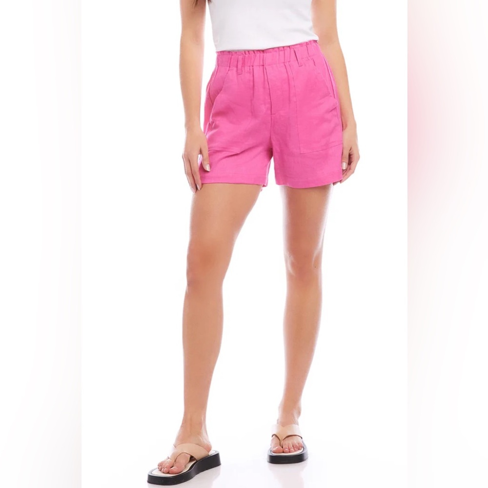 Fifteen Twenty High Waist Linen Shorts